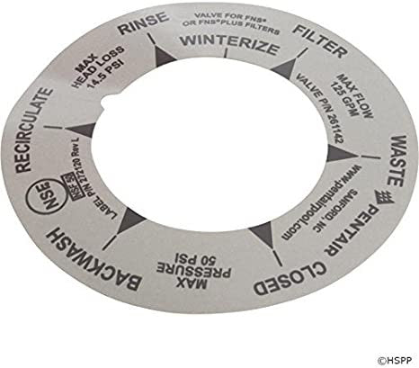 Label for 272120 Valve - Safety Label by Pentair