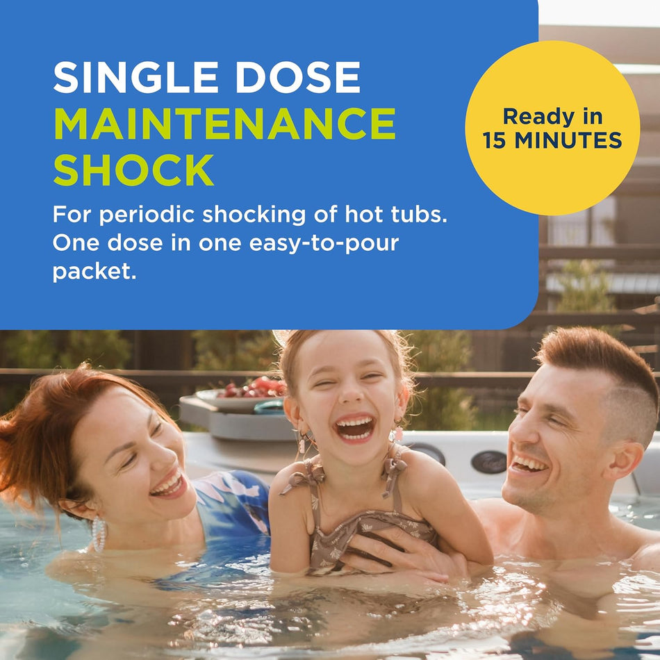 FROG Maintain for Hot Tubs Non-Chlorine Shock Treatment, Single-Dose Packets, Compatible with All FROG Sanitizing Systems