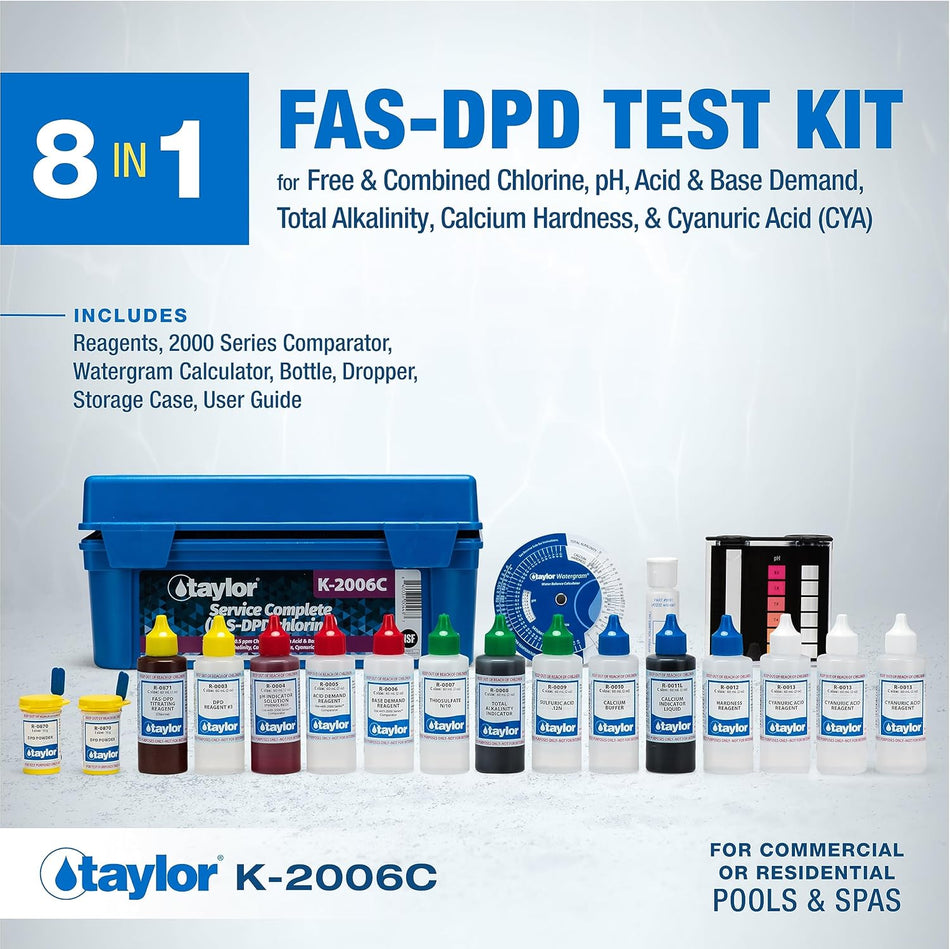 Taylor Service Complete Test Kit for Chlorine K-2006C