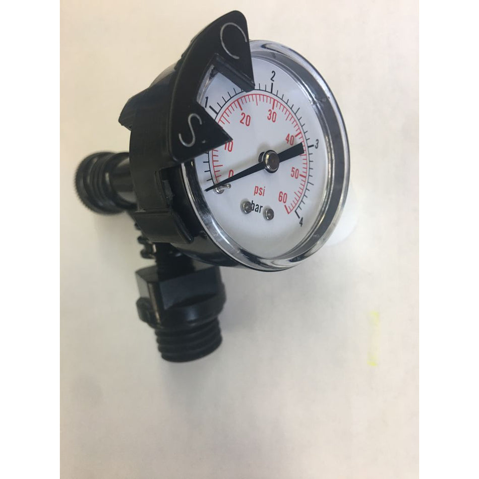 CMP Air Release Tee Valve with Pressure Gauge - Image 3