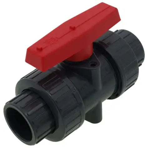 Hayward QTA1010CSEG 1-Inch Gray QTA Series True Union PVC Compact Ball Valve with EPDM O-Rings