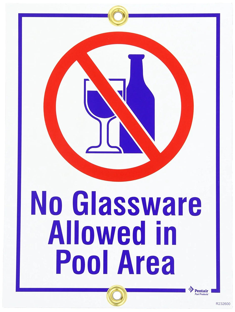 Rainbow R232600 Sign No Glassware 9X12 Two Color