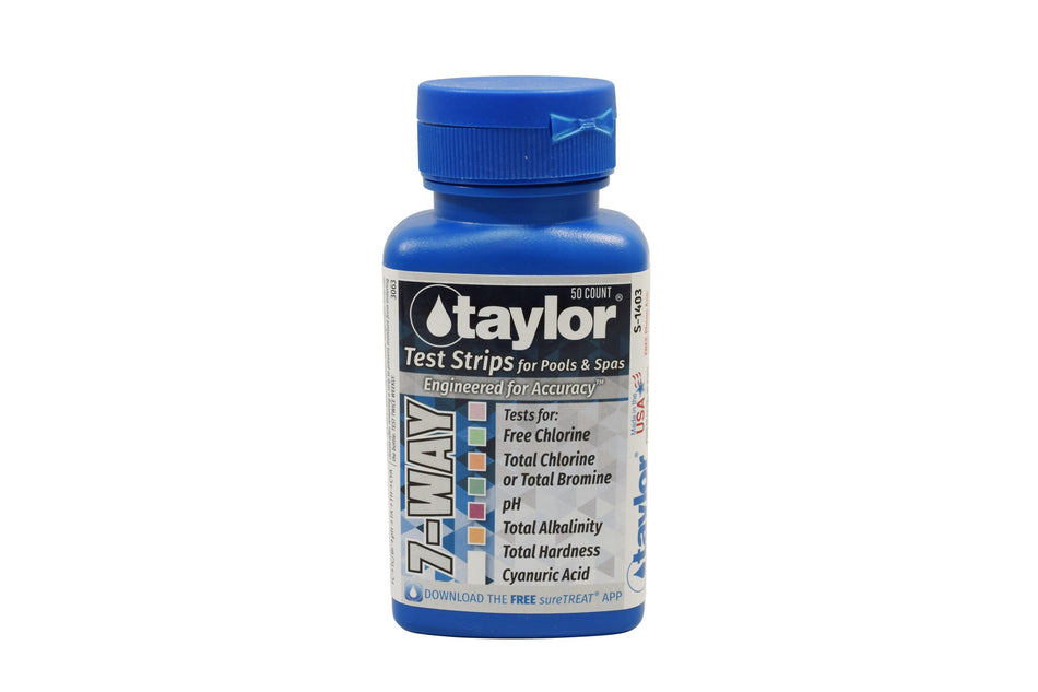 Taylor S-1403-12, 7-Way Test Strips for Free Chlorine