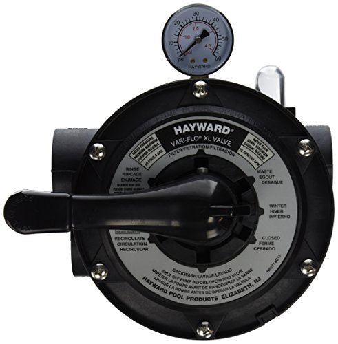 Hayward SP0714T VariFlo Top-Mount Multiport Valve, Black