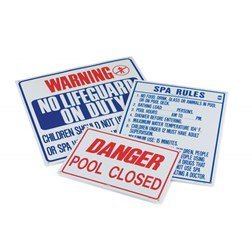 Pentair R231100 Cardiopulmonay Resuscitation Pool and Spa Sign