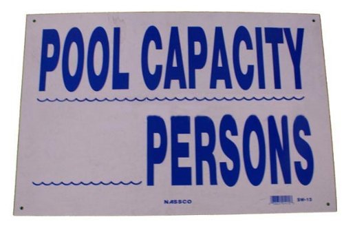 Pentair R230900 Pool Capacity Pool Sign